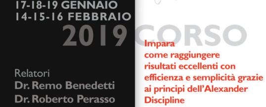 CORSO COMPLETO ALEXANDER DISCIPLINE gennaio/febbraio 2019